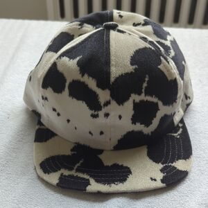 Black and White Cow Print Cap